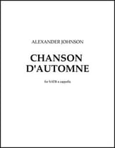 Chanson d'automne SATB choral sheet music cover